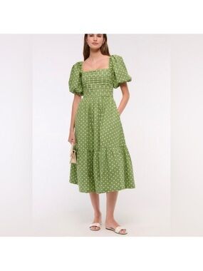 slim fit dress slacks Ava & Yelly Satin Jacquard Maxi Party Dress - Big Girl - Green main image 1